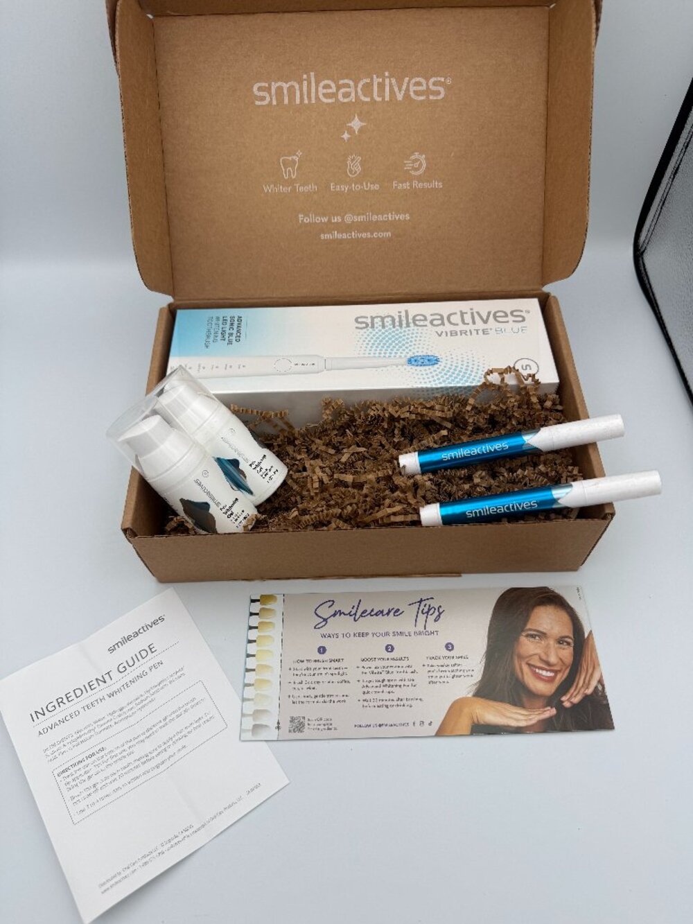 Smileactives Vibrite Blue Sonic LED Toothbrush Whitening Set
